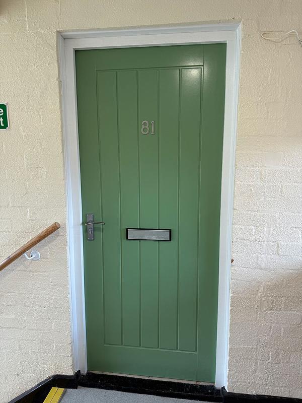 composite fire door front door in flat