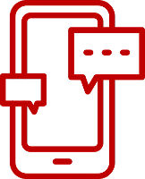 mobile with messages icon