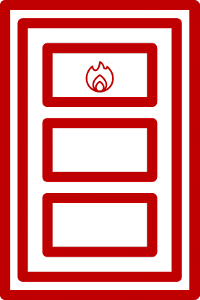 timber fire door icon